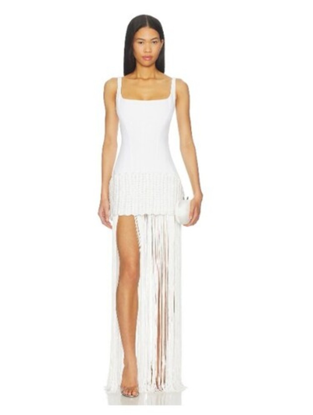 BEVSA MARYNA DRESS white maxi small